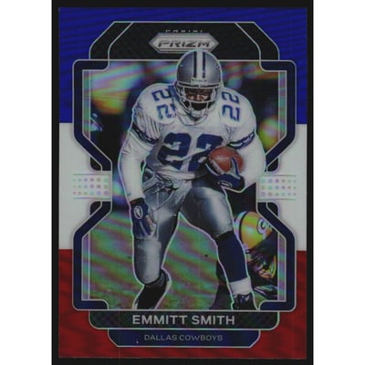 2021 Panini Prizm Prizms Red White and Blue #248 Emmitt Smith