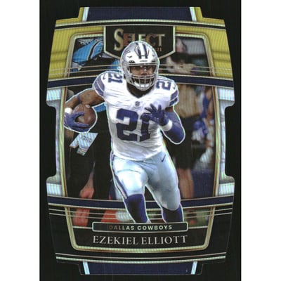 2021 Select Prizm Black and Gold Die Cut #11 Ezekiel Elliott