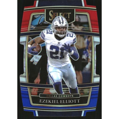 2021 Select Prizm Red and Blue Die Cut #11 Ezekiel Elliott