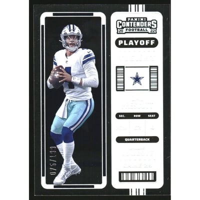 2022 Panini Contenders Playoff Ticket #27 Dak Prescott