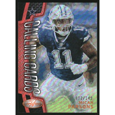 2023 Certified Calling Cards Mirror Orange #5 Micah Parsons