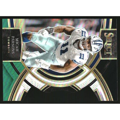 2023 Select Prizm Black and Green Die Cut #126 Micah Parsons