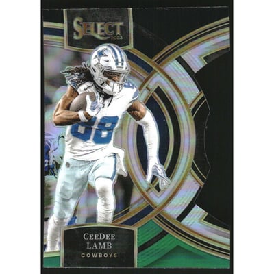 2023 Select Prizm Black and Green Die Cut #177 CeeDee Lamb