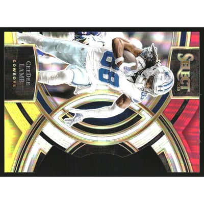 2023 Select Prizm Red and Yellow Die Cut #177 CeeDee Lamb