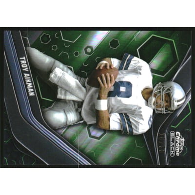 2023 Topps Composite Chrome Black Green Refractors #114 Troy Aikman