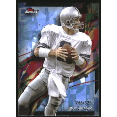 2024 Finest Sky Blue Refractors #20 Troy Aikman