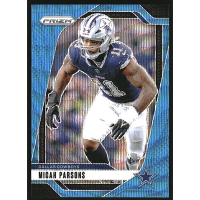 2024 Panini Prizm Prizms Blue Wave #77 Micah Parsons