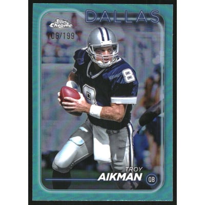 2024 Topps Chrome Aqua Refractors #37 Troy Aikman