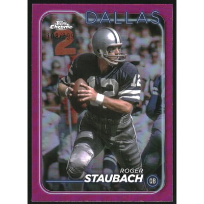 2024 Topps Chrome Magenta Refractors #39 Roger Staubach