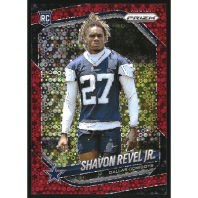 2025 Panini Prizm Prizms No Huddle Red #380 Shavon Revel Jr.