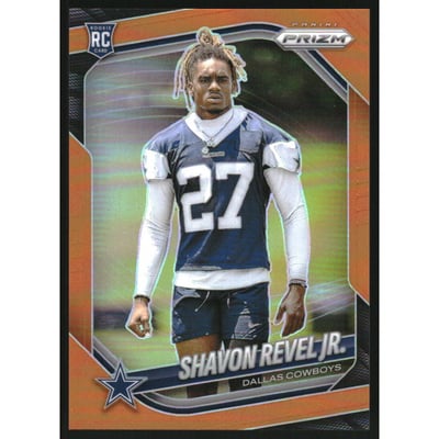 2025 Panini Prizm Prizms Orange #380 Shavon Revel Jr.