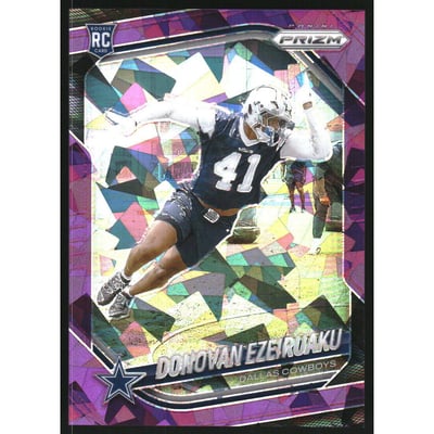 2025 Panini Prizm Prizms Purple Ice #314 Donovan Ezeiruaku