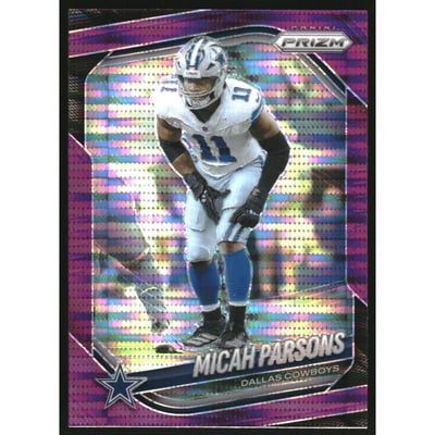 2025 Panini Prizm Prizms Purple Pulsar #98 Micah Parsons