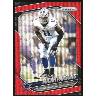 2025 Panini Prizm Prizms Red Wave #98 Micah Parsons