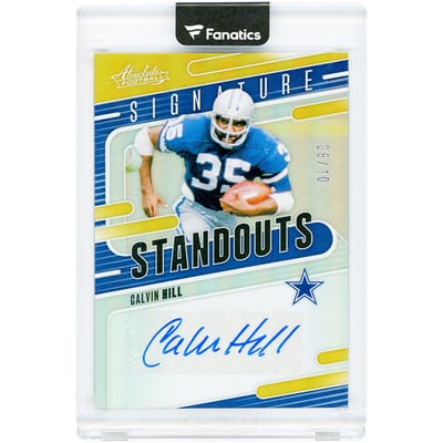 Calvin Hill Dallas Cowboys Autographed 2024 Panini Absolute Gold Signature Standouts #SS-CHL #8/10 Card