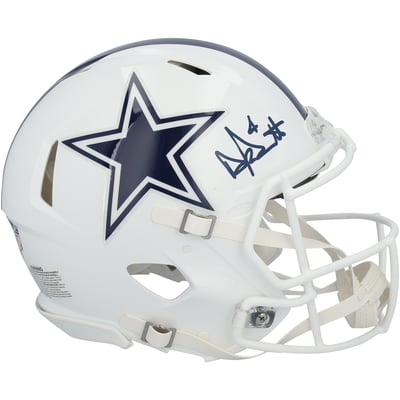 Dak Prescott Dallas Cowboys Autographed Fanatics Authentic Riddell 2022 Alternate Speed Authentic Helmet