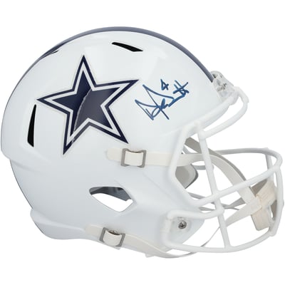 Dak Prescott Dallas Cowboys Autographed Fanatics Authentic Riddell 2022 Alternate Speed Replica Helmet
