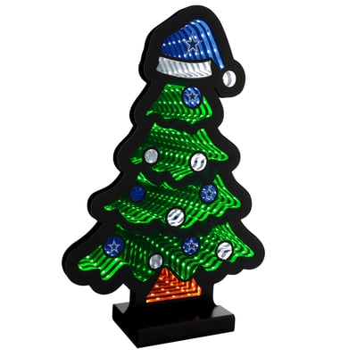 Dallas Cowboys 12" Christmas Tree LED Infinity Light