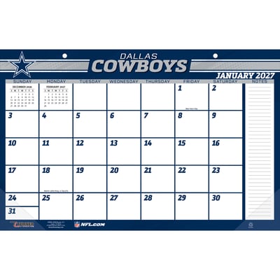 Dallas Cowboys 17" x 11" Desk Pad Calendar