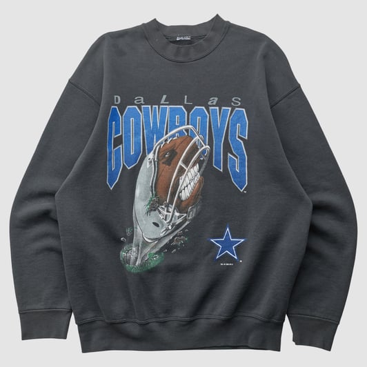 Dallas Cowboys 1995 Pullover Sweatshirt - Black - L by Fanatics Real Vintage
