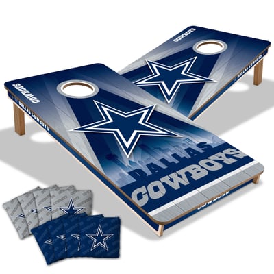 Dallas Cowboys 2' x 4' City Scape Wood Cornhole Game with Bags