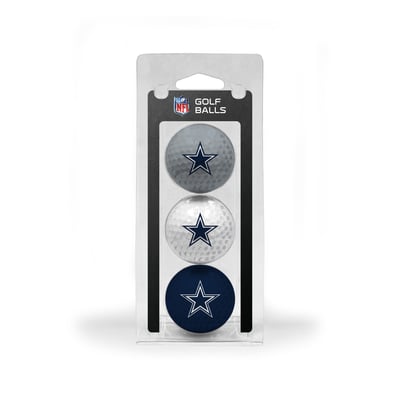 Dallas Cowboys 3-Pack Multi-Colored Team Golf Ball Set