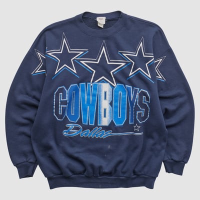 Dallas Cowboys Cliff Engle 1996 Pullover Sweatshirt - Navy - L by Fanatics Real Vintage