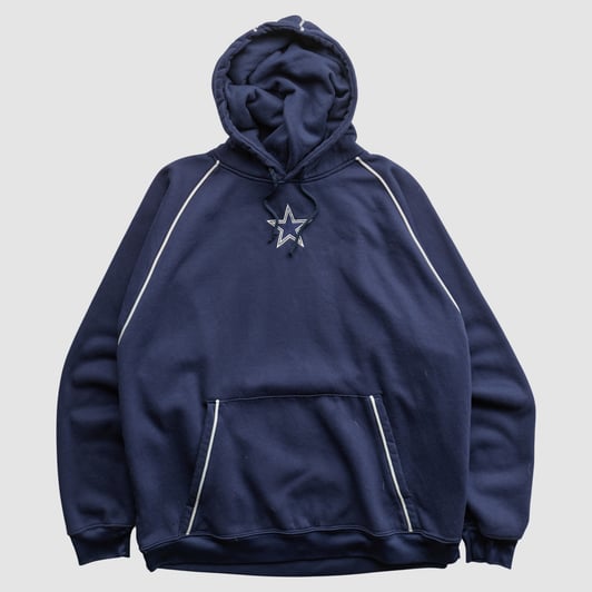 Dallas Cowboys Cowboys Authentic Apparel 2000s Hooded Pullover Sweatshirt - Navy - M by Fanatics Real Vintage