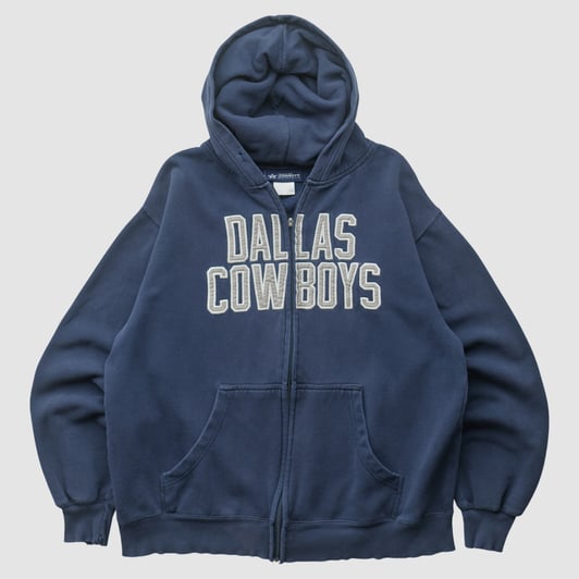 Dallas Cowboys Cowboys Authentic Apparel 2010s Hooded Full Zip Sweatshirt - Navy - M by Fanatics Real Vintage