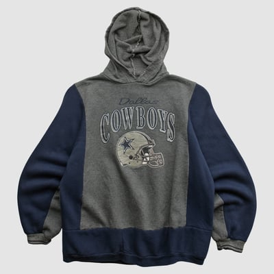 Dallas Cowboys CSA 90s Hooded Pullover Sweatshirt - Dark Heather Gray - XS by Fanatics Real Vintage