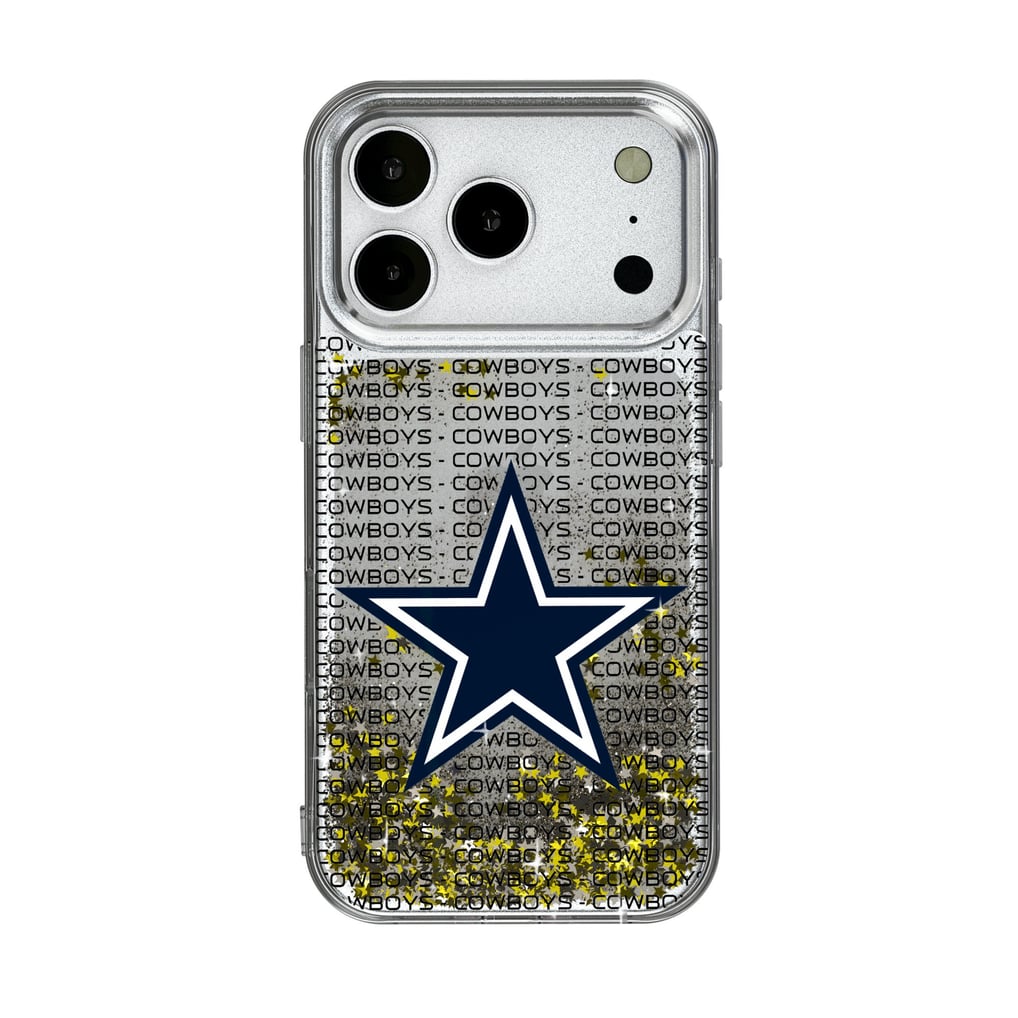 Dallas Cowboys iPhone Text Backdrop Design Glitter Case