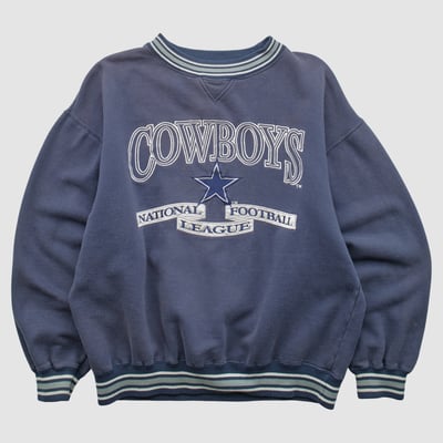 Dallas Cowboys Logo Athletic 90s Pullover Sweatshirt - Navy - S by Fanatics Real Vintage
