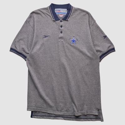 Dallas Cowboys NFL 90s Polo - Gray - L by Fanatics Real Vintage