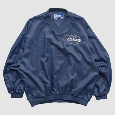 Dallas Cowboys Pro Player 90s Pullover Jacket - Navy - L by Fanatics Real Vintage