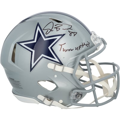 Dez Bryant Dallas Cowboys Autographed Fanatics Authentic Riddell Speed Authentic Helmet with "Throw Up the X" Inscription - Limited Edition #5/5