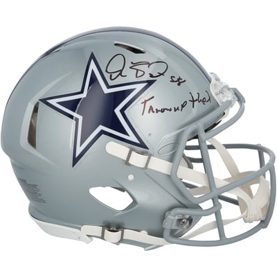 Dez Bryant Dallas Cowboys Autographed Fanatics Authentic Riddell Speed Authentic Helmet with "Throw Up the X" Inscription - Limited Edition of 5