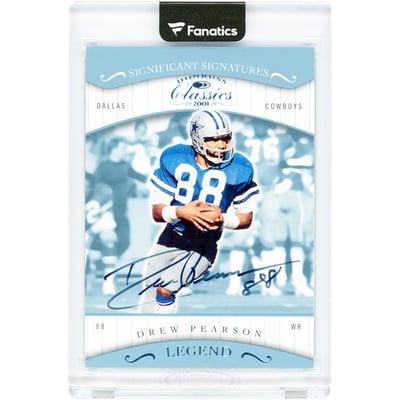 Drew Pearson Dallas Cowboys Autographed 2001 Donruss Classic Significant Signatures #162 Card