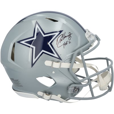 Drew Pearson Dallas Cowboys Autographed Fanatics Authentic Riddell Speed Authentic Helmet with "HOF 21" Inscription