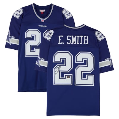 Emmitt Smith Dallas Cowboys Autographed Fanatics Authentic Navy Mitchell & Ness 1996 Replica Jersey