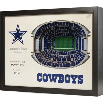 Dallas Cowboys Fanpoint 25.5'' x 19.5'' 25-Layer StadiumView 3D Wall Art