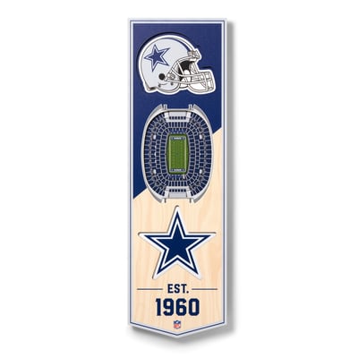 Dallas Cowboys Fanpoint 6'' x 19'' 3D StadiumView Banner