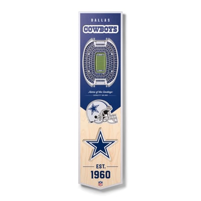 Dallas Cowboys Fanpoint 8'' x 32'' 3D StadiumView Banner