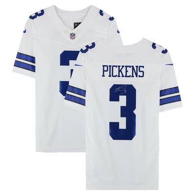 George Pickens Dallas Cowboys Autographed Fanatics Authentic Nike White Vapor Fuse Limited Jersey 