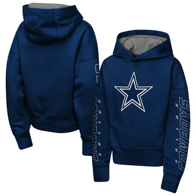 Dallas Cowboys Outerstuff Girls Youth Miss Tailgate Color Block Hoodie - Navy