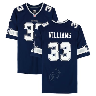 Javonte Williams Dallas Cowboys Autographed Fanatics Authentic Navy Nike Game Jersey  
