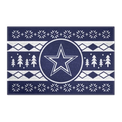 Dallas Cowboys Logo Brands 19" x 30" Holiday Sweater Starter Mat