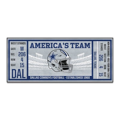 Dallas Cowboys Logo Brands 30" x 72" Ticket Runner