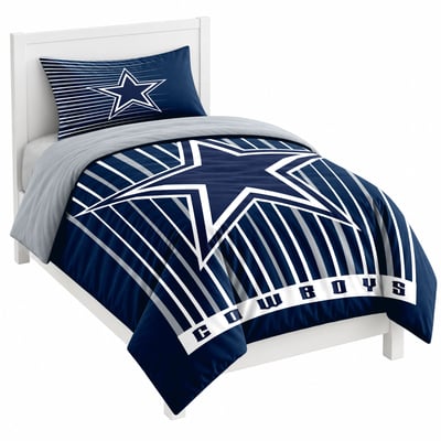 Dallas Cowboys Logo Brands Momentum Two-Piece Twin Bedding Set