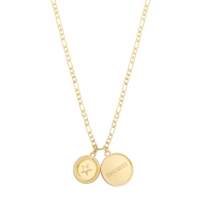 Dallas Cowboys LUV AJ Double Coin Logo Necklace