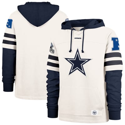  Dallas Cowboys '47 Cornerback Pullover Hoodie - Cream
